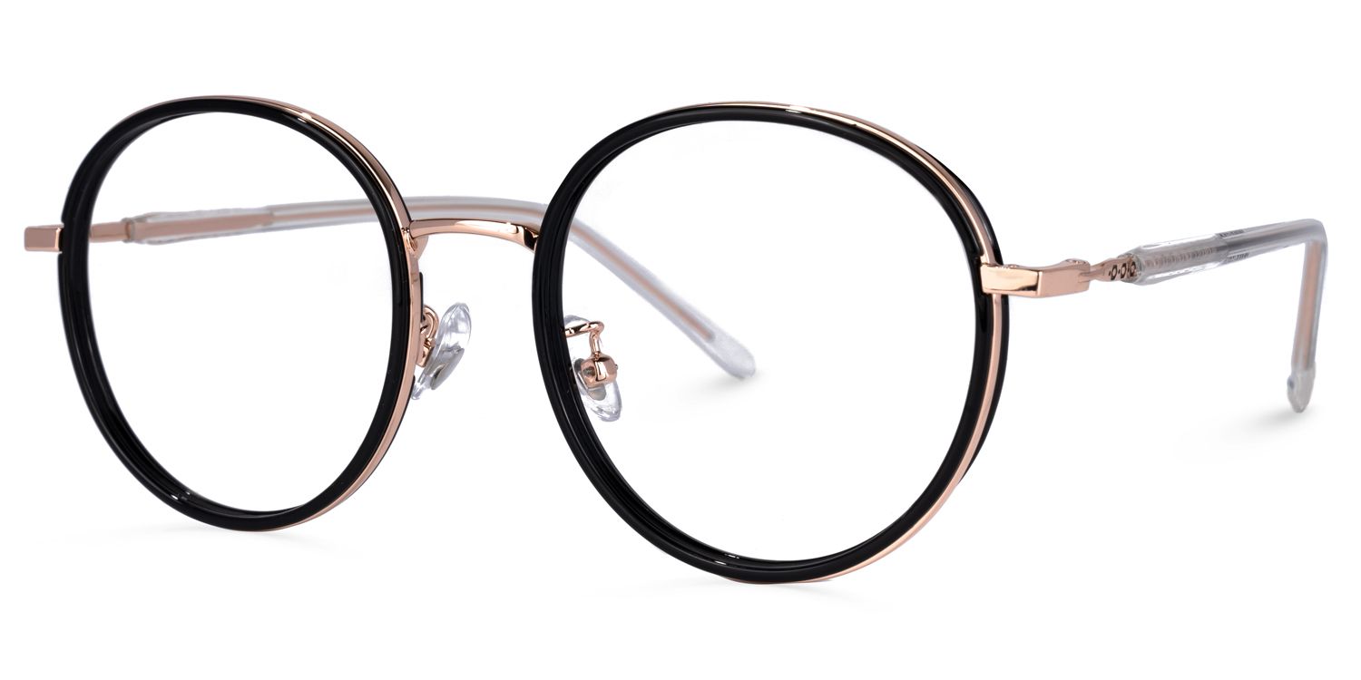 Zhane Schwarz Rund Brille1