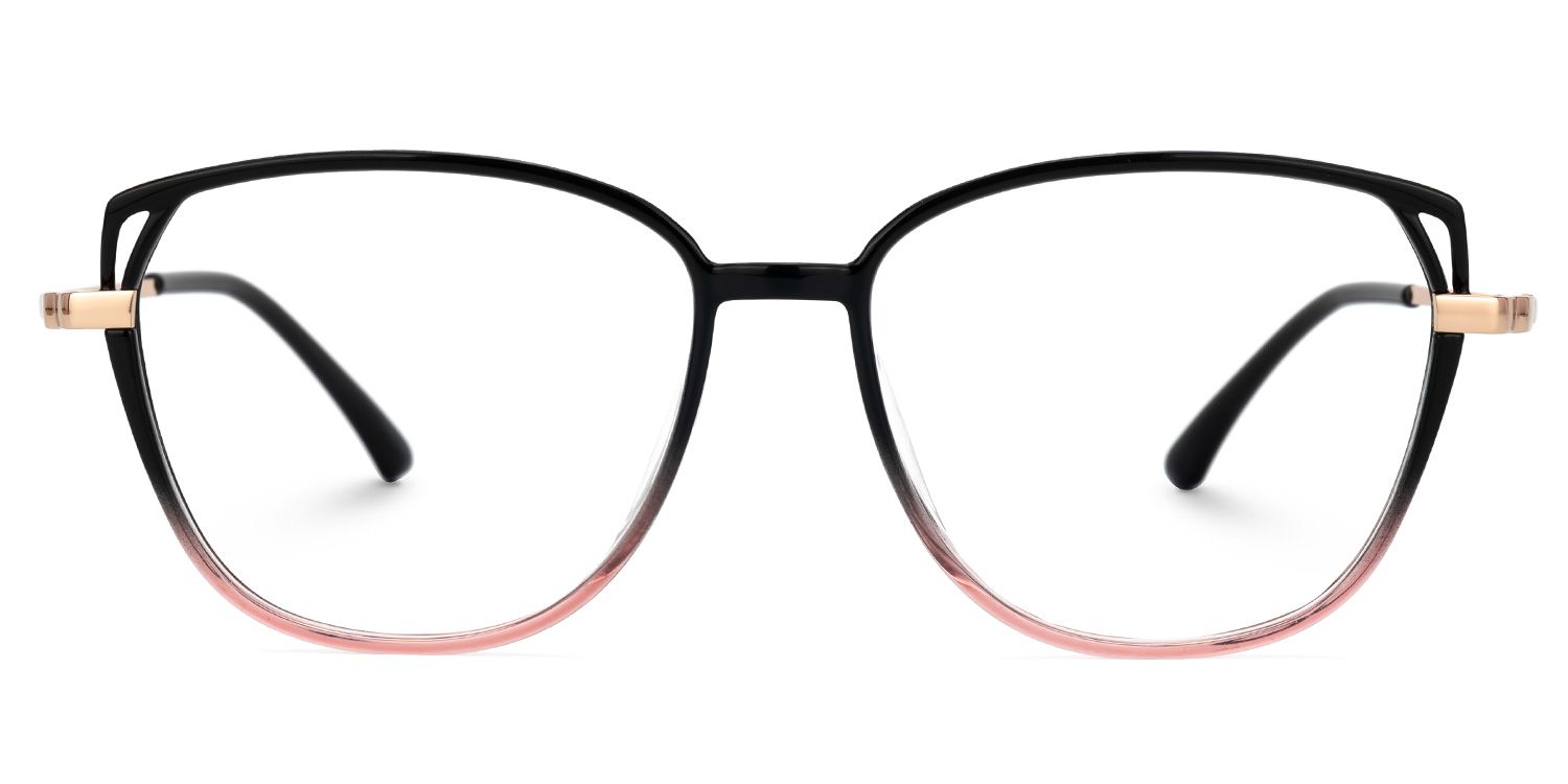 Haygood Schwarz-Rosa Cateye Brille2