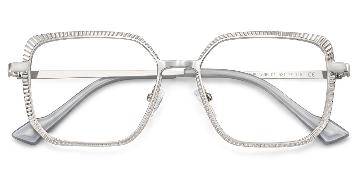 Maverick Silber Quadratisch Metall Brille3