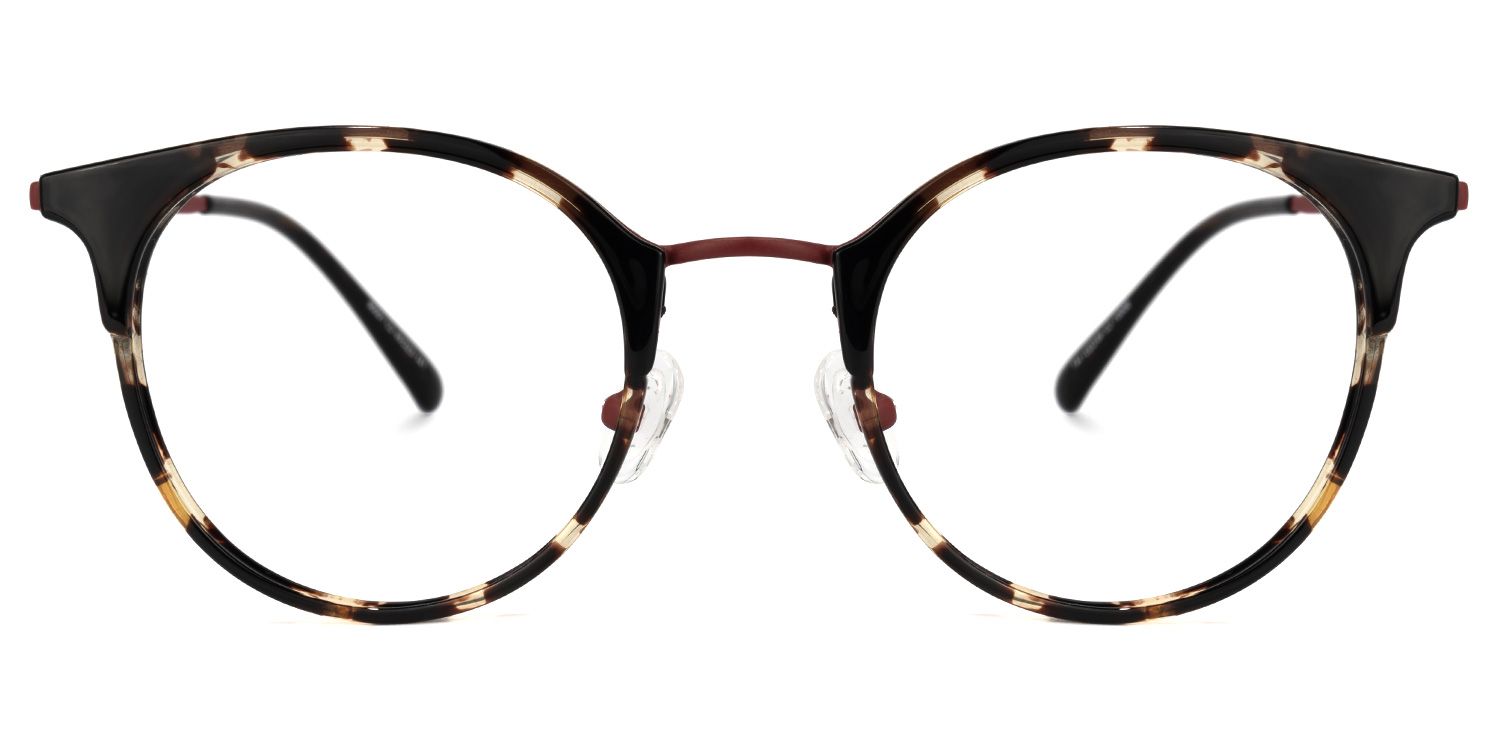 Derry Schwarz-Tortoise Rund Brille0