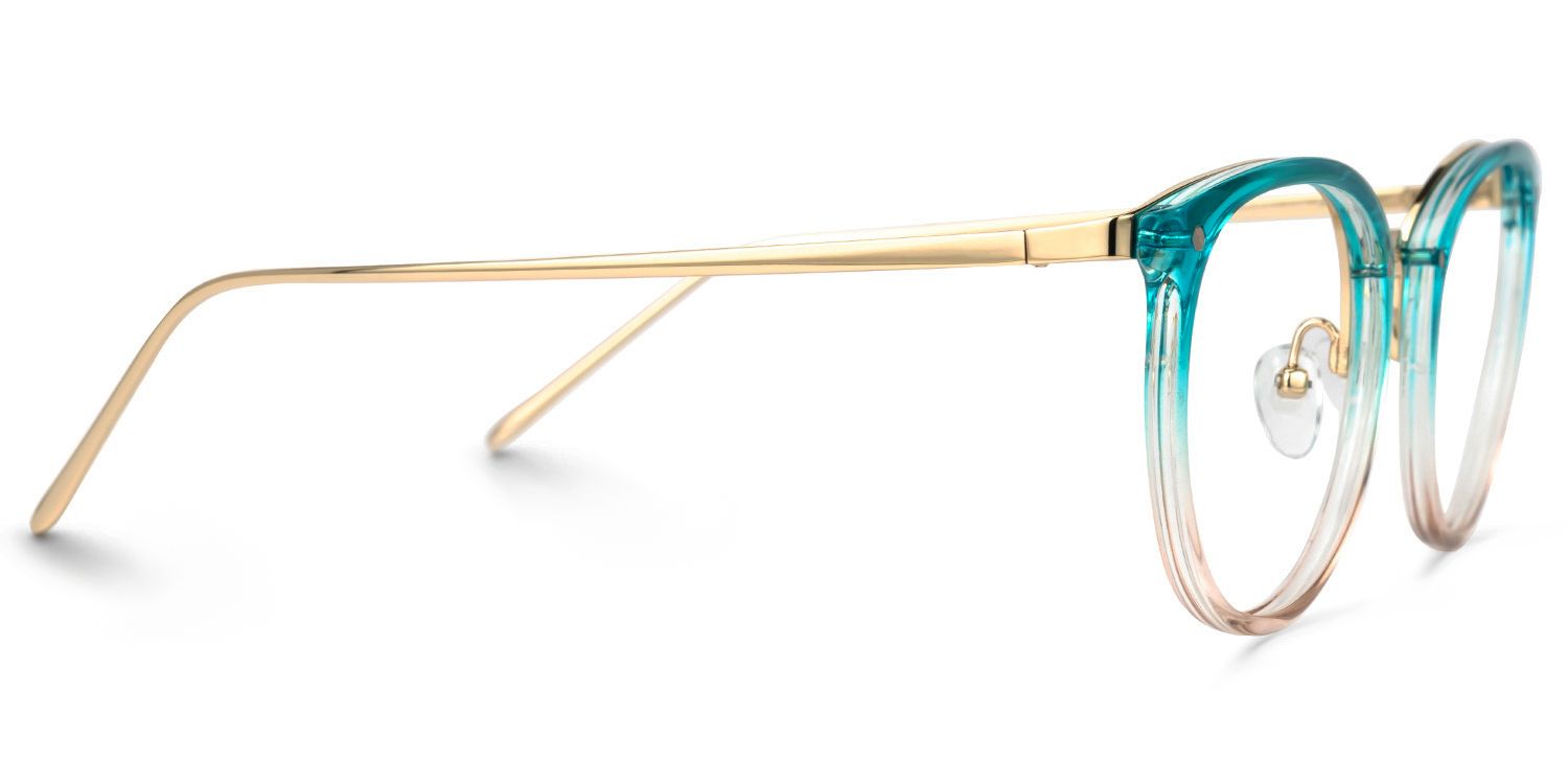 Abbas Blau-Rosa Rund Brille4