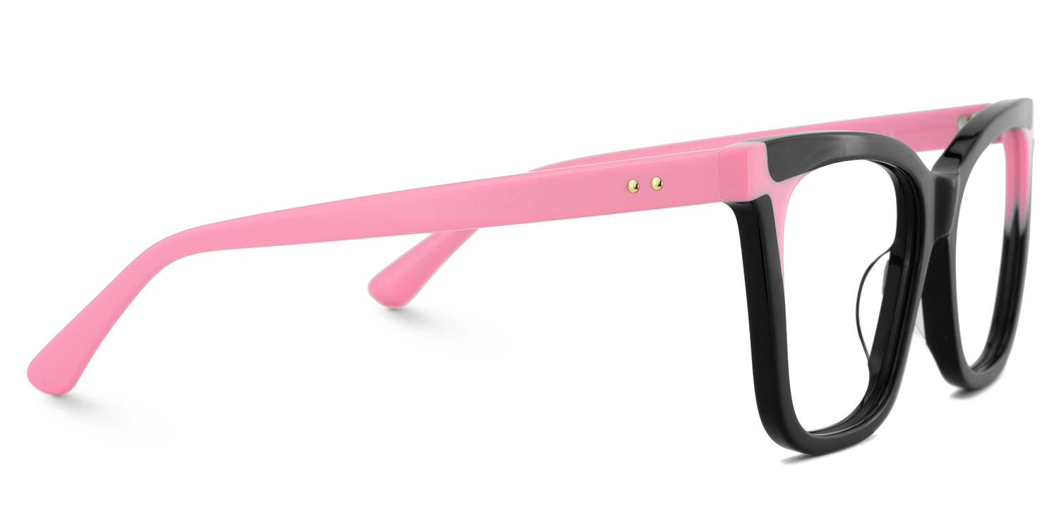 Grubbs Schwarz Quadratisch Acetat Brille4