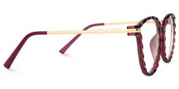 Rosita Blumenmuster-Rot Cateye Brille3