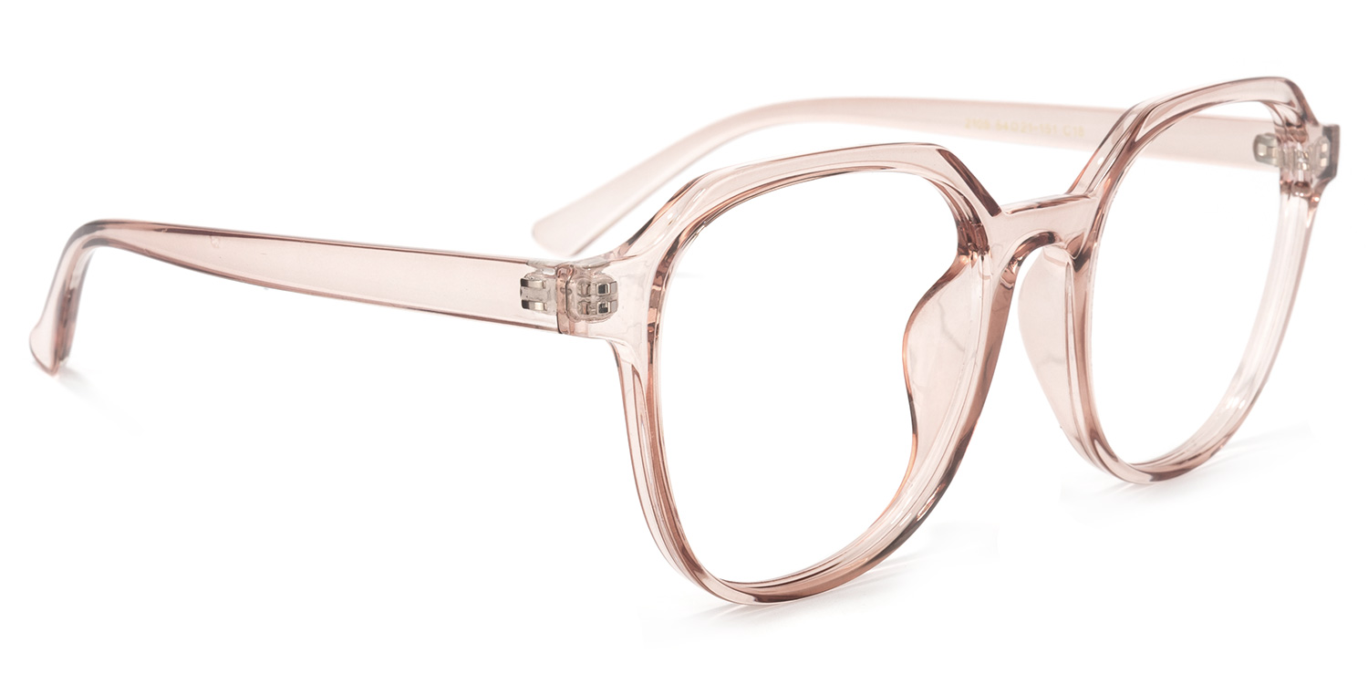 Quinton Hellrosa Kristall Quadratisch Brille2