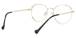 Kellee Schwarz-Gold Geometrisch Brille3