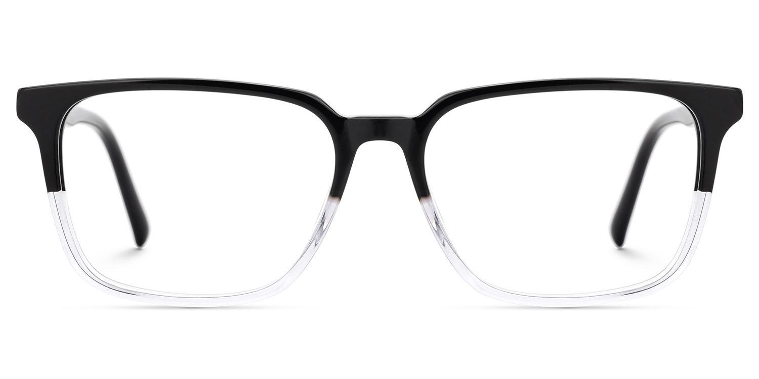 Barnhill Schwarz-Klar Quadratisch Acetat Brille0