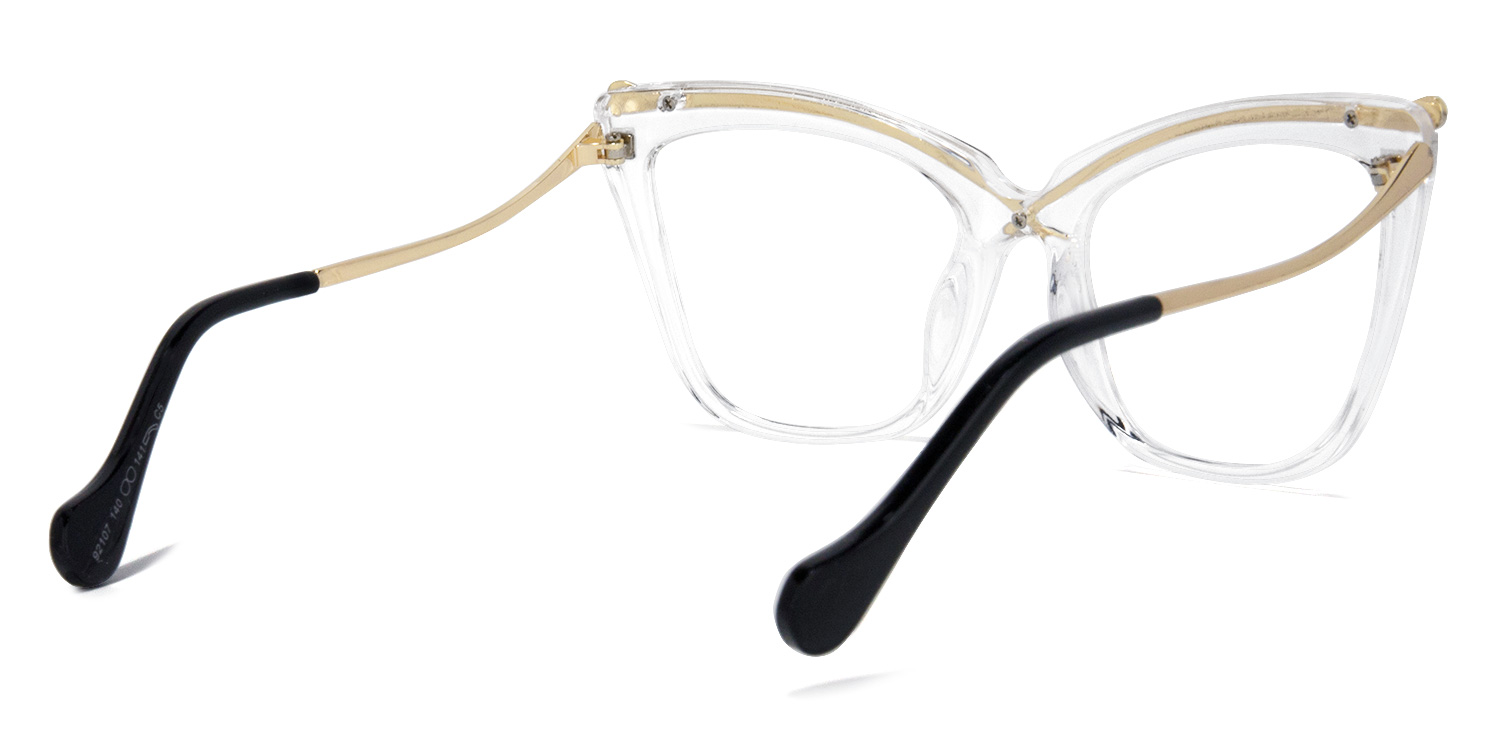 Janina Gold Kristall Cateye Brille4