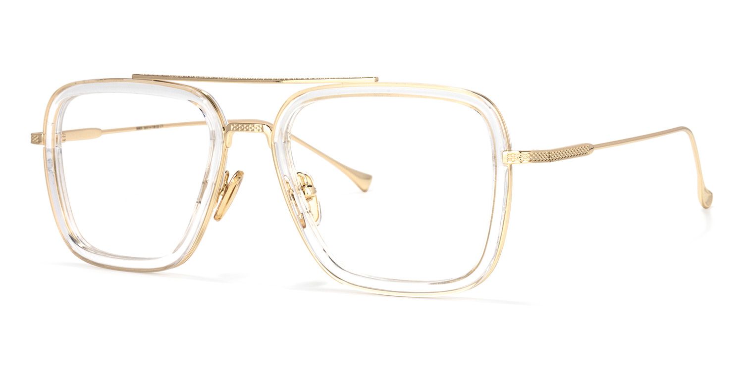 Gifford Klar Gold Pilot Brille1