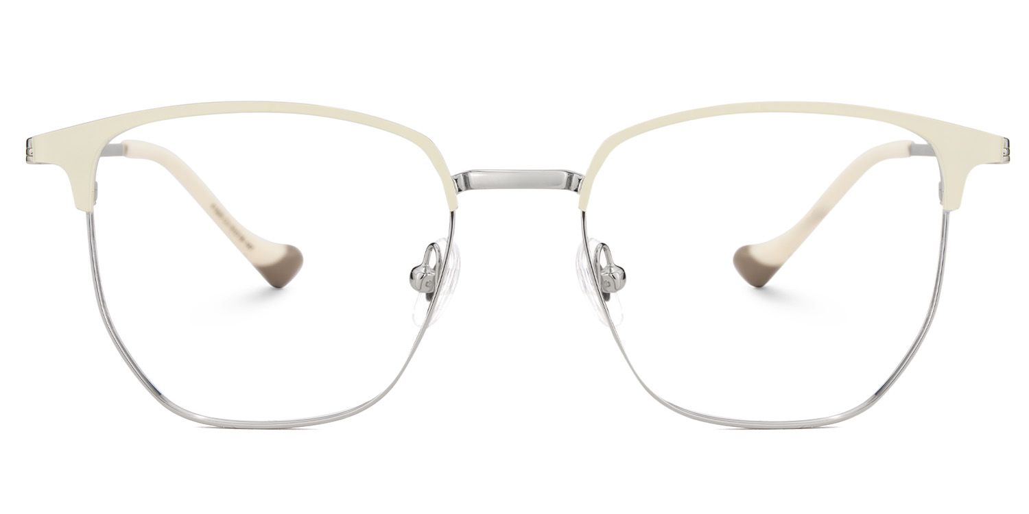 Orpah Weiß Browline Metall Brille0