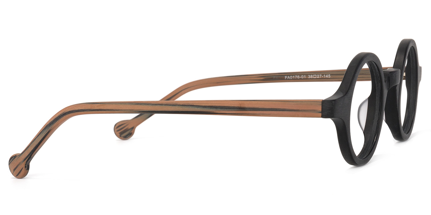 Arale Schwarz Vollrand Rund Brille4