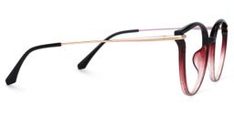 Yadejah Schwarz-Rot Cateye Brille2