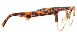 Charlene Orange-Tortoise Browline Brille3