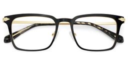 Chaney Schwarz Rechteckig Brille1