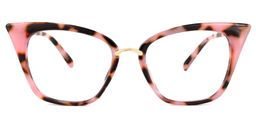 Chandrika Rosa Blumenmuster Cat Eye Brille0