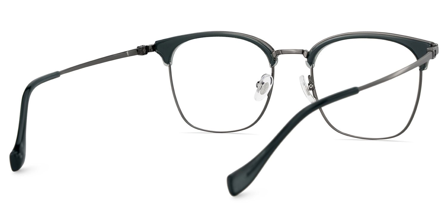 Leon Schwarz Browline Gemischte-Materialien Brille4