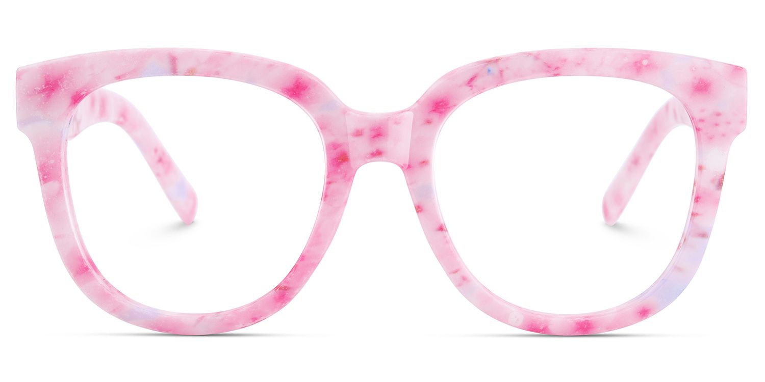 Harrell Rosa Quadratisch Kunststoff Brille2