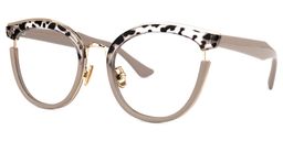 Laraine Beige Cateye Brille1