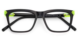 Denver Schwarz Rechteckig Brille1