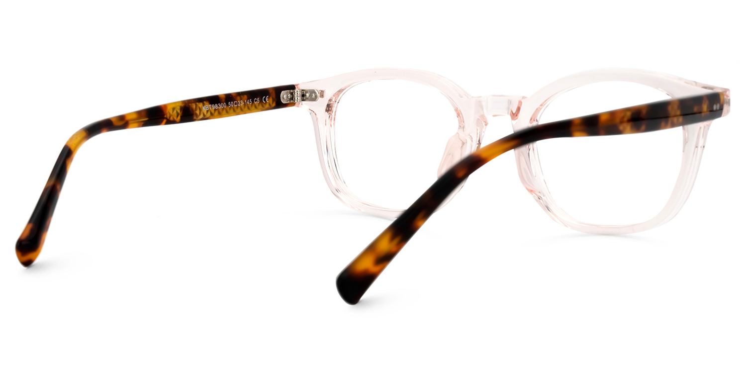 Elizabeth Hellrosa Kristall Quadratisch Brille3