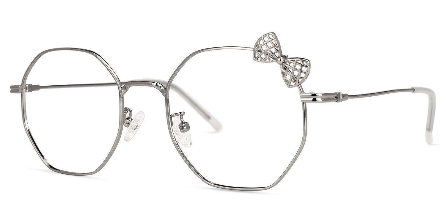 Kaitlyn Silber Geometrisch Brille2