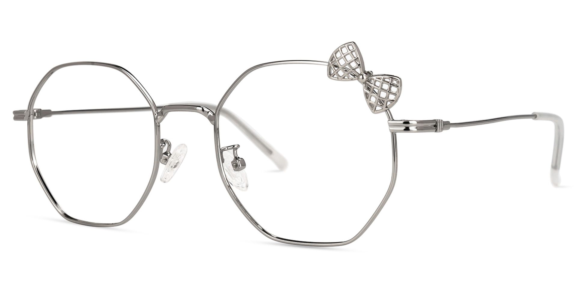 Kaitlyn Silber Geometrisch Brille2