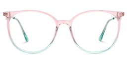 Babbage Rosa-Grün Rund Brille3
