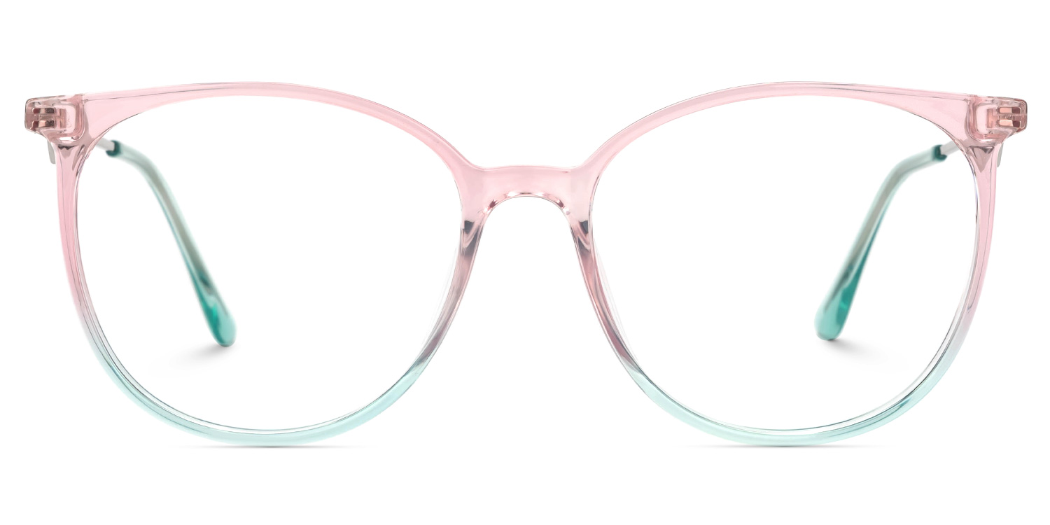 Babbage Rosa-Grün Rund Brille2