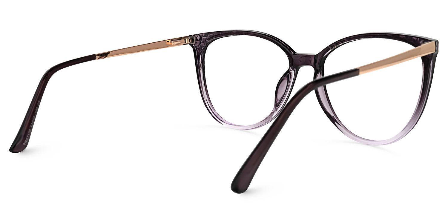 Dagmar Dunkellila Cateye Brille3