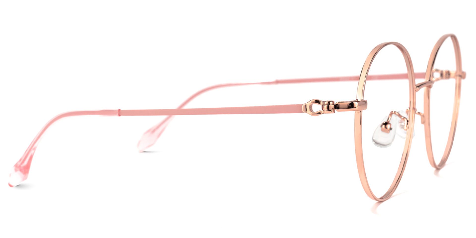 Pheobe Rosa-Gold Rund Brille2