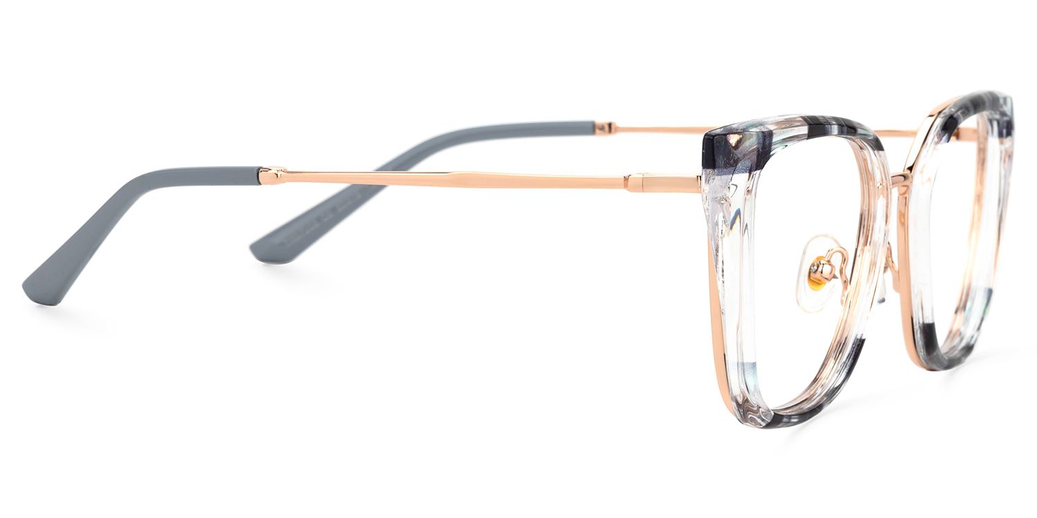 Joey Grau-Tortoise Rechteckig Brille2