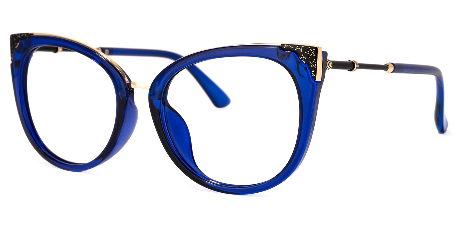Dalton Blau Cateye Brille1