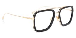 Gifford Schwarz Gold Pilot Brille2