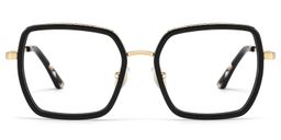 Fiona Schwarz Quadratisch Brille2