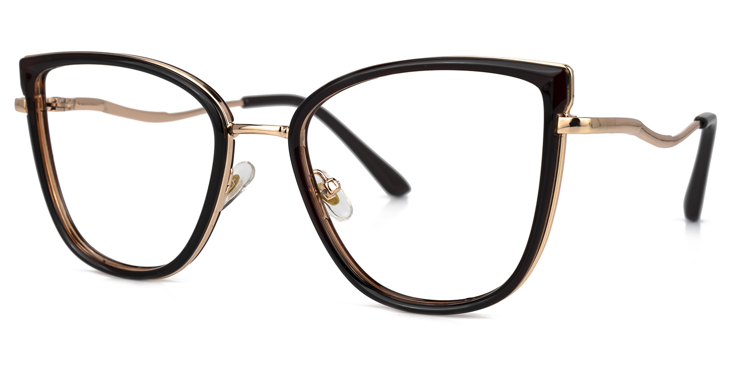 Casper Dunkelbraun Cateye Brille1