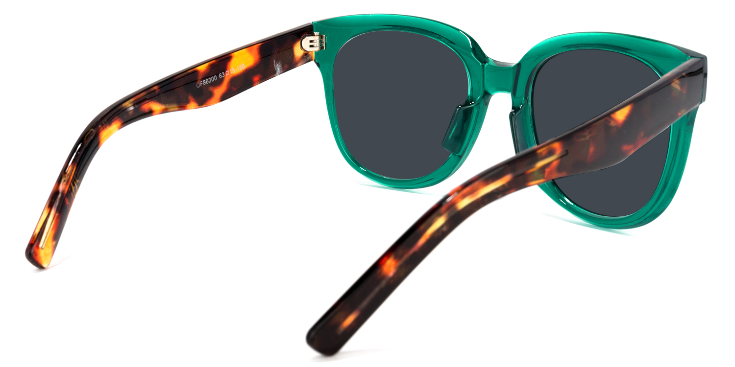 Roxanne Dunkelgrün Quadratisch Sonnenbrille4