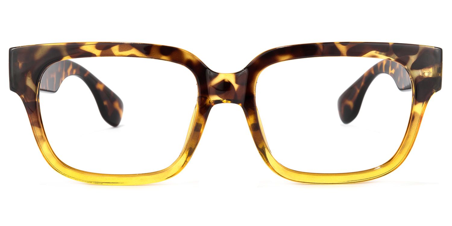 Colin Gelb-Tortoise Rechteckig Brille0