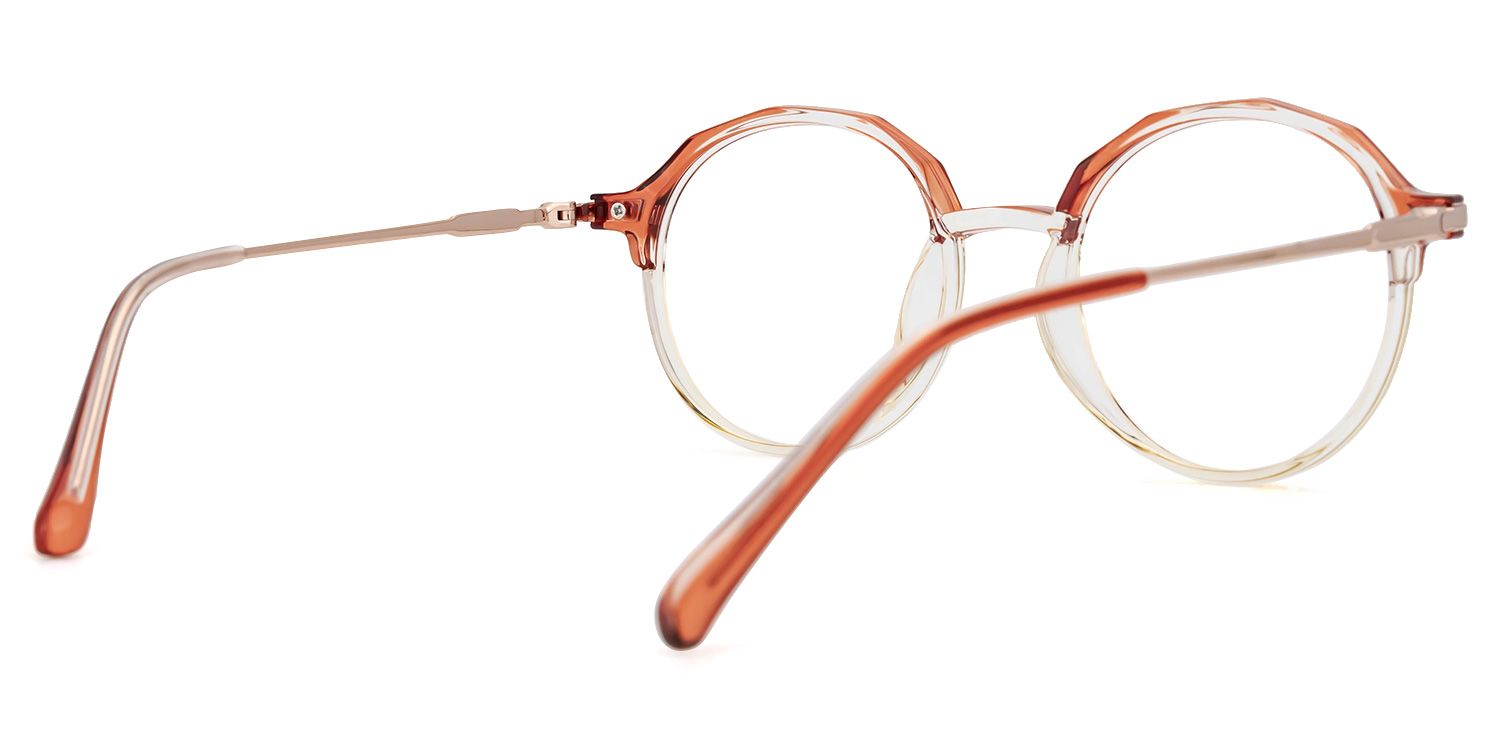Jessye Orange Rund Brille3