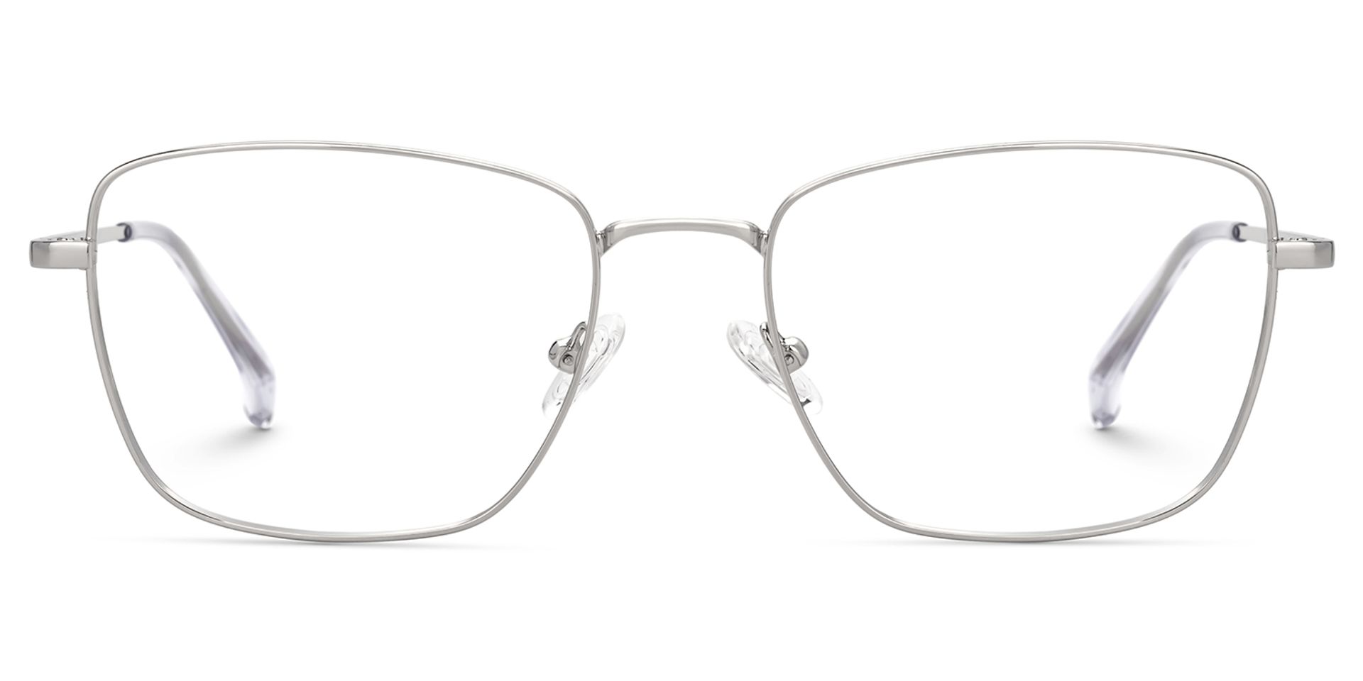 Oduntan Silber Rechteckig Metall Brille0