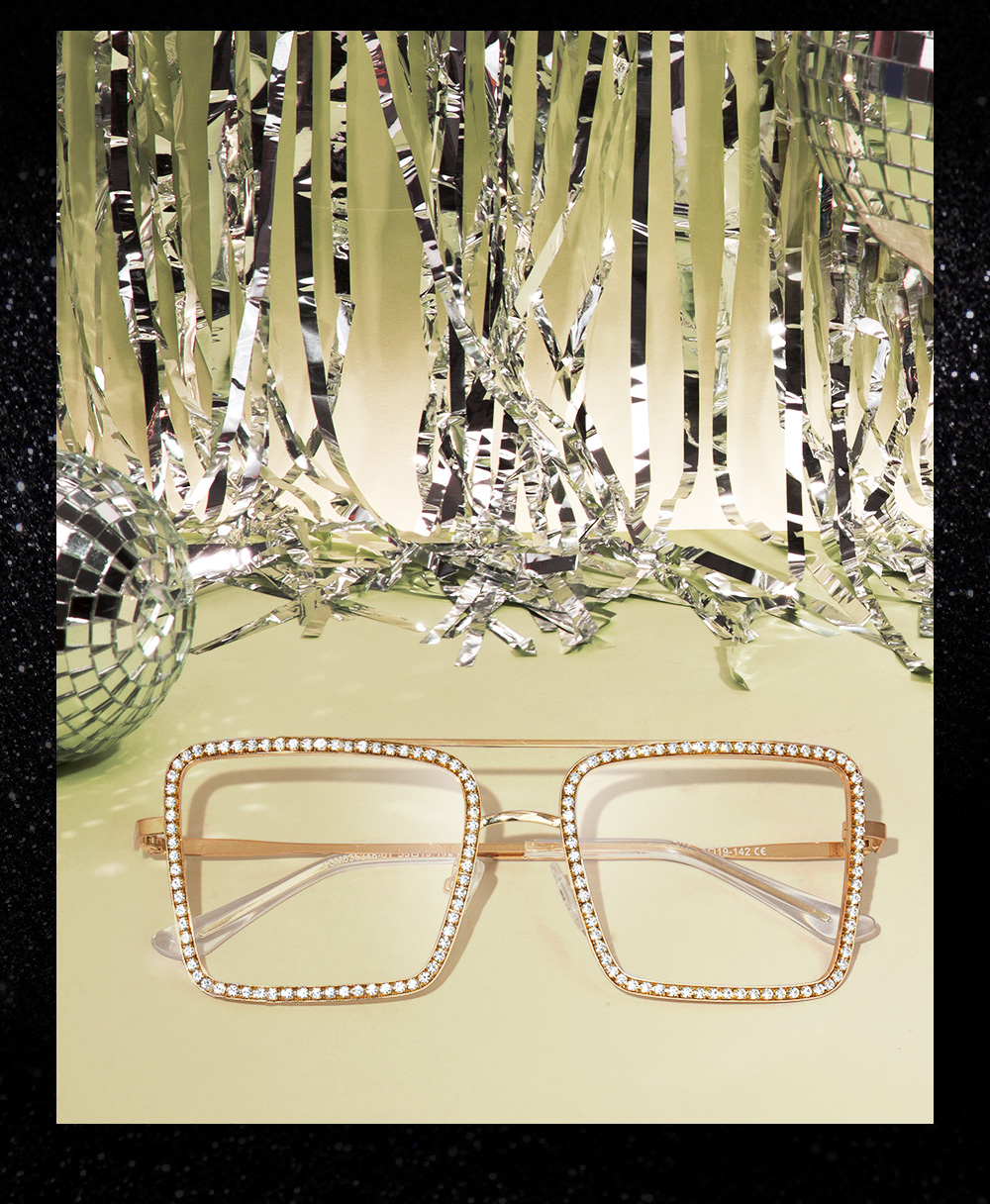 Diva Gold Quadratisch Brille