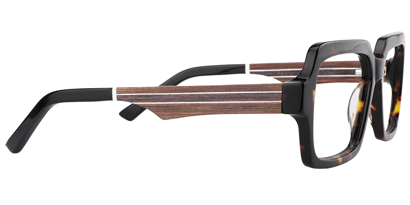 Jack Schwarz Tortoise Rechteckige Brille3