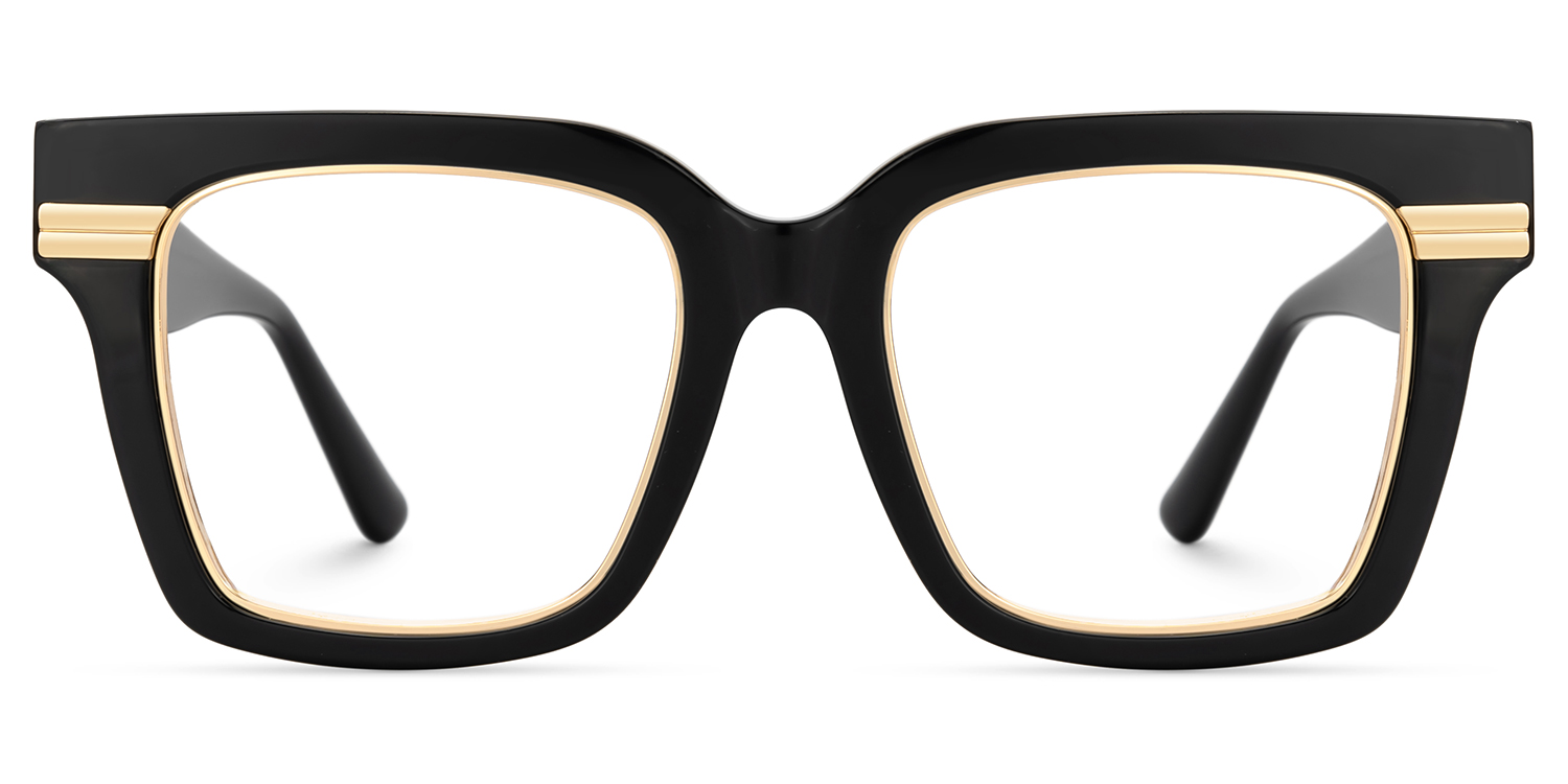 Taylor Schwarz Quadratisch Brille gutes Bild