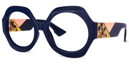 Geoffrey Dunkelblau Geometrische Brille1