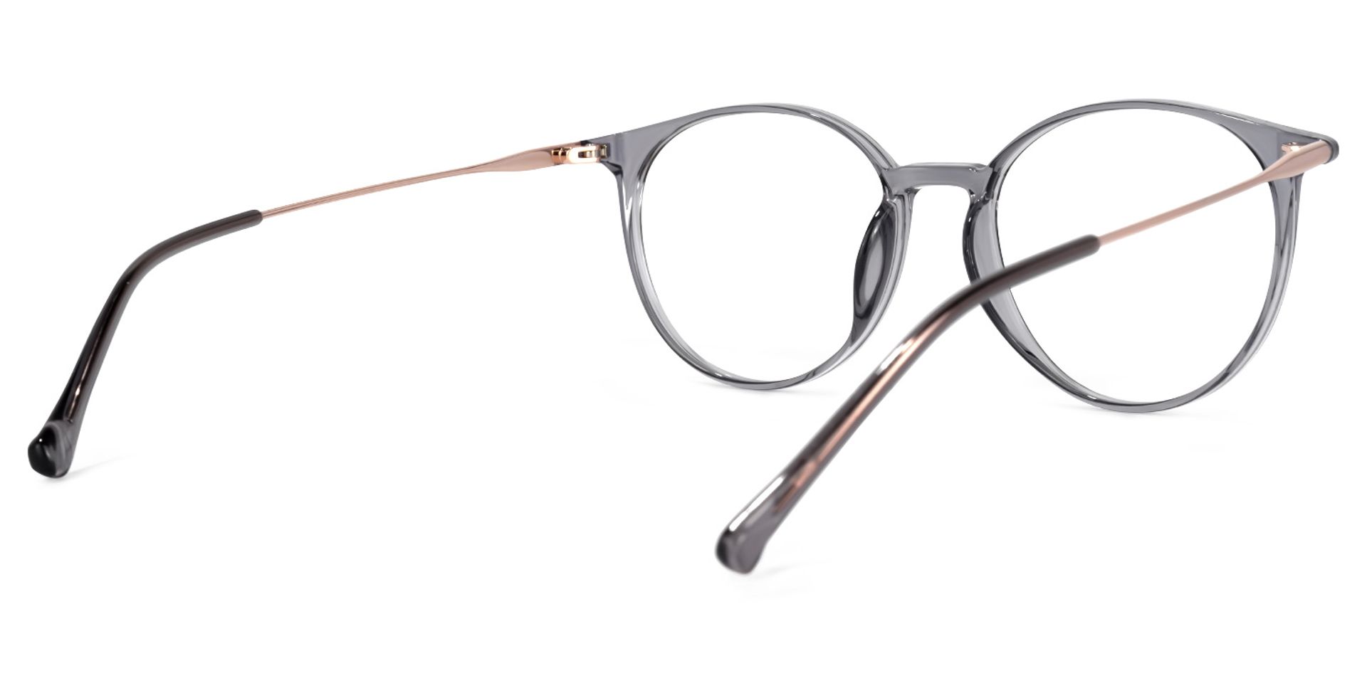 Ohnicio Grau Rund Brille3