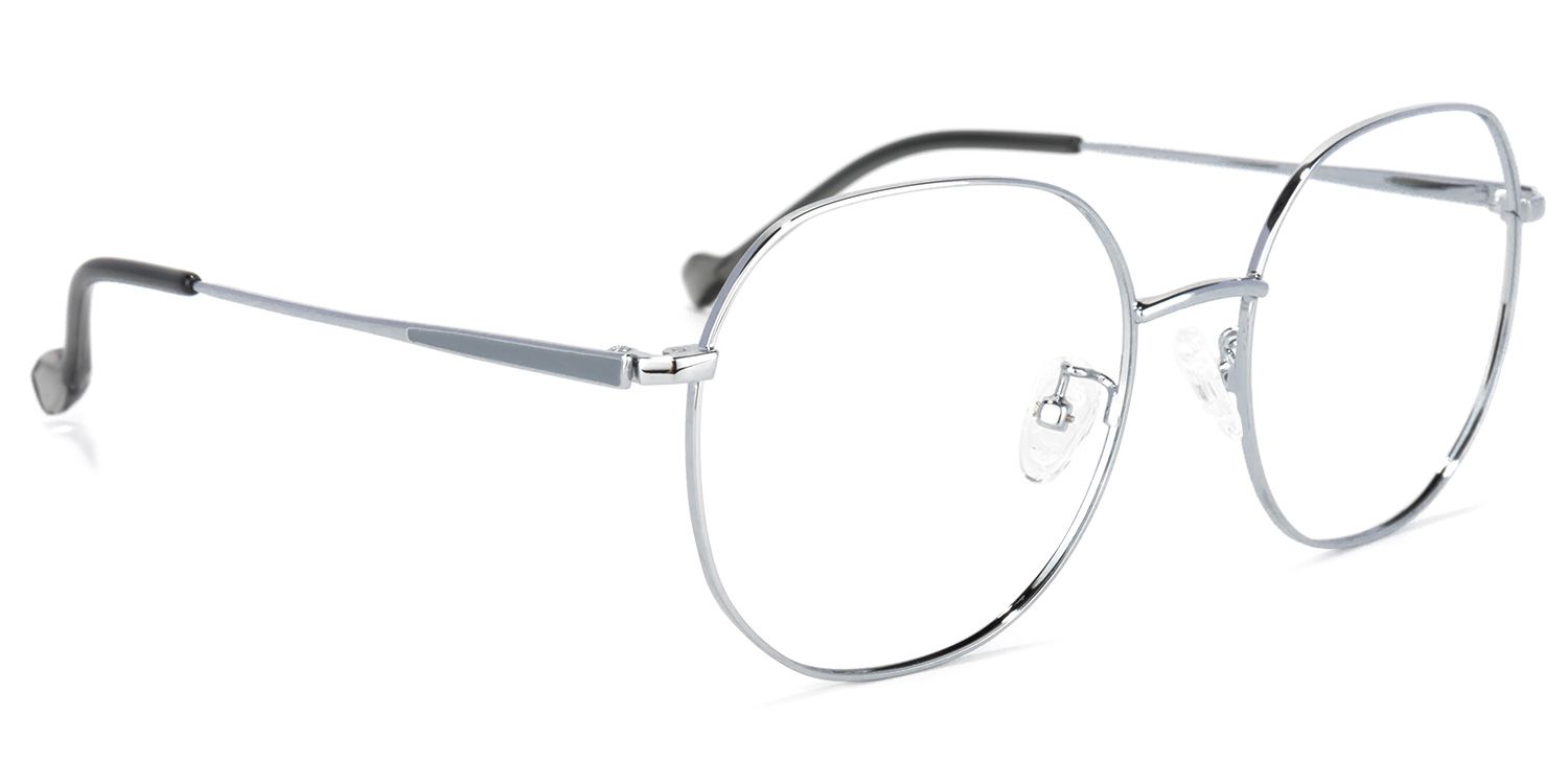 Qusay Silber Rund Brille2