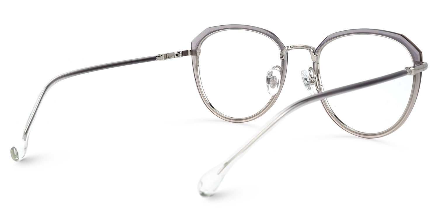 Louella Grau Rund Brille2