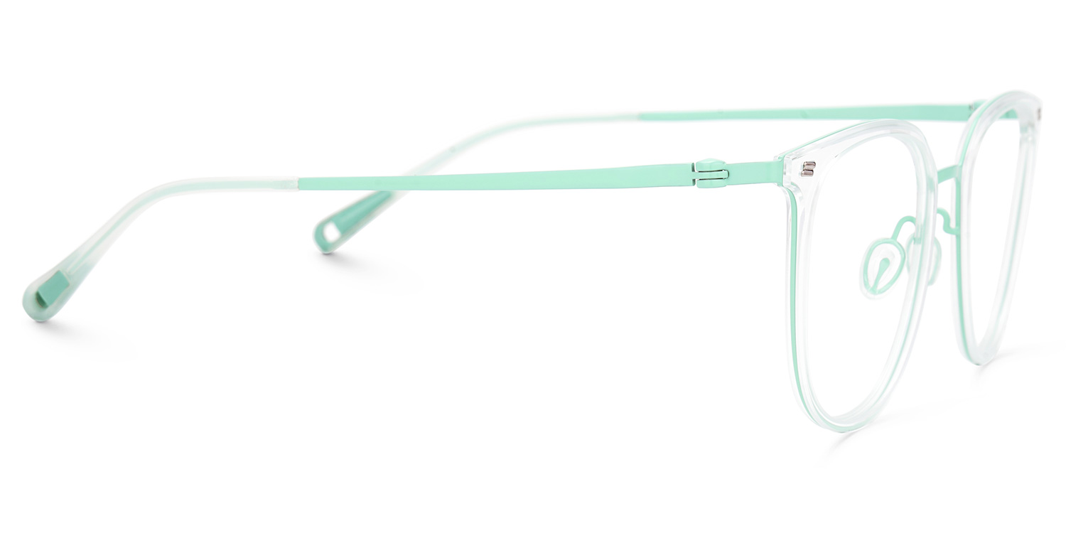 Bonny Grün Rund Brille2