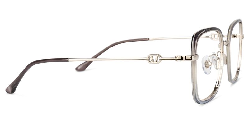 Zabdi Grau-Blau Quadratisch Brille2