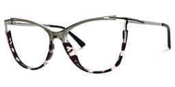 Yomary Grün-Braun Cateye Brille1