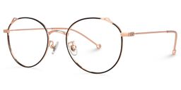 Chadwick Schwarz-Gold Rund Brille1