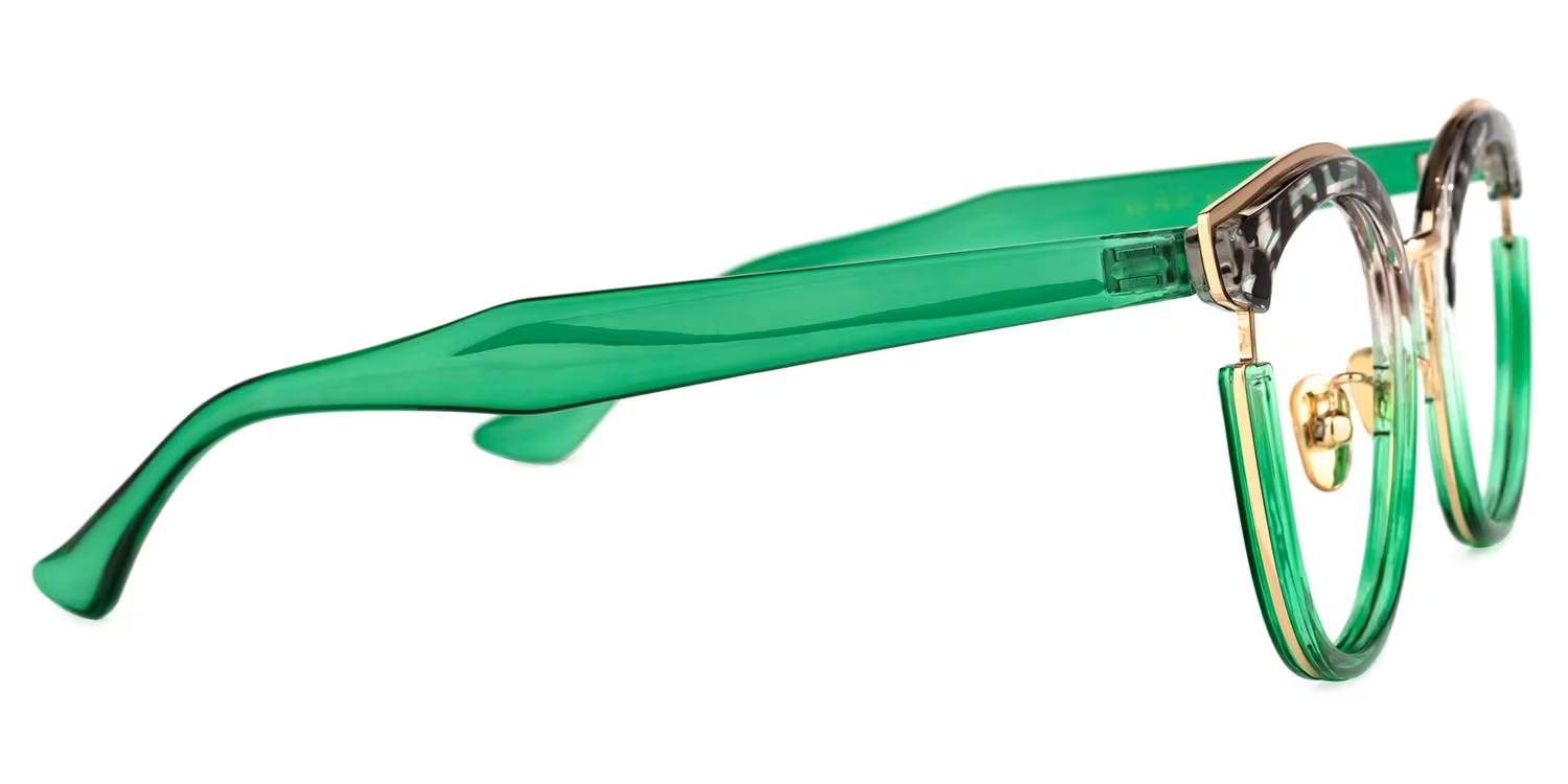 Laraine Grün Cateye Brille2